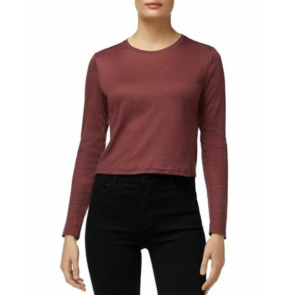 J Brand Women's Carolina Knit Long-sleeve Crop Tee Top Blair Size XS JB002253 - Picture 2 of 11